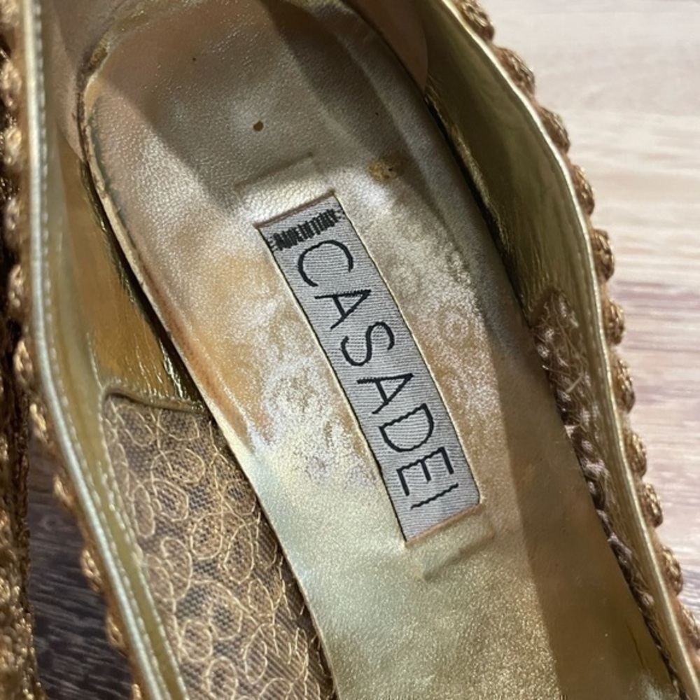 CASADEI CROCHET HEELS SIZE 39 - Picture 5 of 16